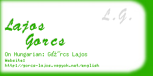 lajos gorcs business card